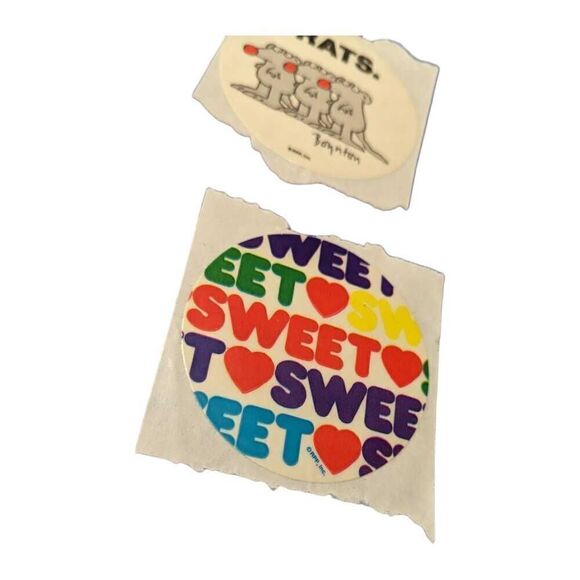 Lot of 6 Vintage 80s RPP Inc Stickers Unicorn Rat Hearts Balloons Chocolate - Picture 4 of 7